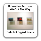 Humanity-- And How We Got This Way, detail & enlarged views of 29 ciba-clear prints mounted on clear plexiglass, 1998, each 11" x 14"