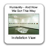 Humanity-- And How We Got This Way, 1998, installation view, hydrocal forms, mixed medium, 29 ciba-clear prints
