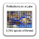 Reflections on a Lake, detail view from 5', constructed from 5,760 spools of Coats & Clark Thread, 1999