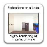 Reflections on a Lake, digital rendering of installation at the Islip Art Museum, constructed from 5,760 spools of Coats & Clark Thread, 1999