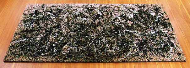 Shag Rug 165,000 (After Pollock), 2002 by New York Based Artist, Devorah Sperber,  Feature Article, Sculpture Magazine, May 2006 issue