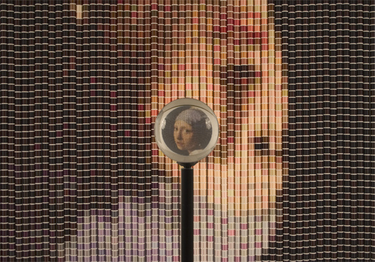 "After Vermeer 2," 2006 by Devorah Sperber, based on "The Girl with a Pearl Earring,"  Installation Artist, New York City