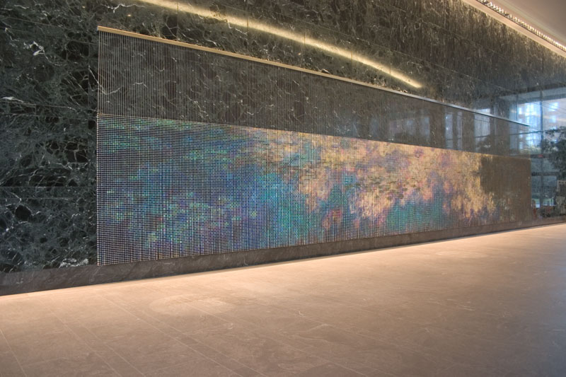 "After Monet (Water Lilies)", 2005-2006, by Devorah Sperber, commissioned by Wells Real Estate Funds for a corporate lobby in Arlington, Virginia