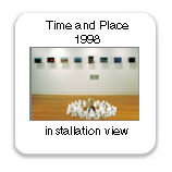 Time and Place, 1998, installation view, hydrocal forms, globe, old clock parts, ciba-clear prints